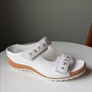 WALDLAUFER orthotic-friendly sandals leather upper Pear Stud  US 5.5-6 WIDE
